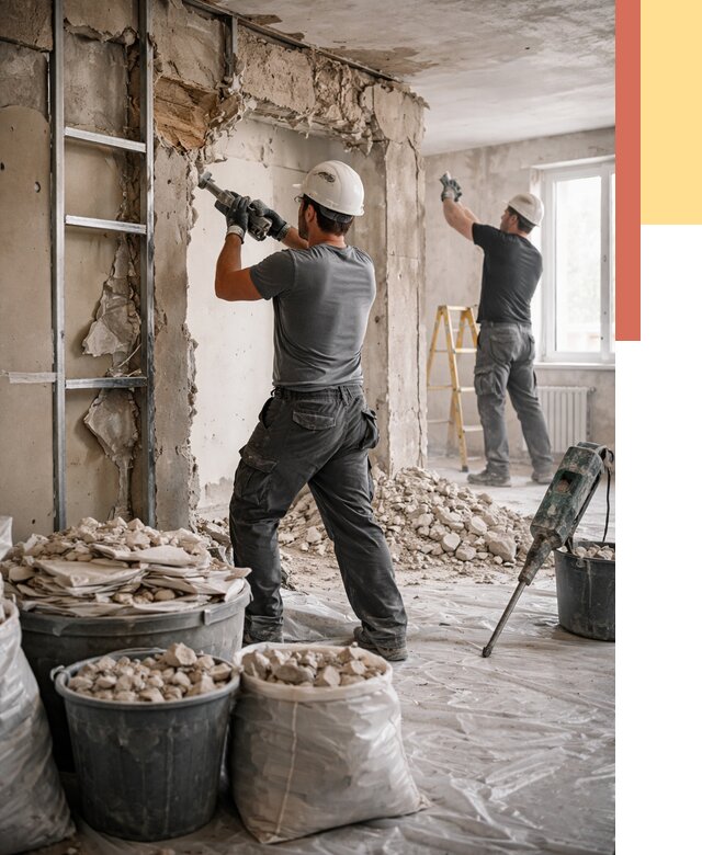 Демонтажные работы в Ярославле от 2772 руб. — услуги и цена под ключ | ОТДЕЛОЧНИК-Рсл