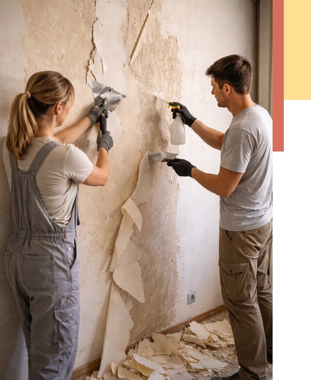 Снятие старых обоев в Ярославле от 5391 руб. под ключ недорого | ОТДЕЛОЧНИК-Рсл