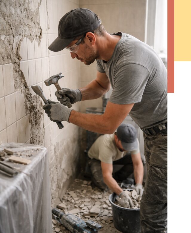 Демонтаж плитки со стен в Ярославле от 873 руб. — быстро и недорого | ОТДЕЛОЧНИК-Рсл