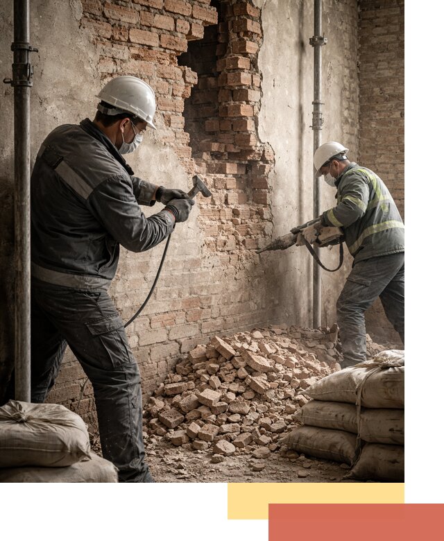 Демонтаж кирпичных стен в Ярославле быстро и безопасно