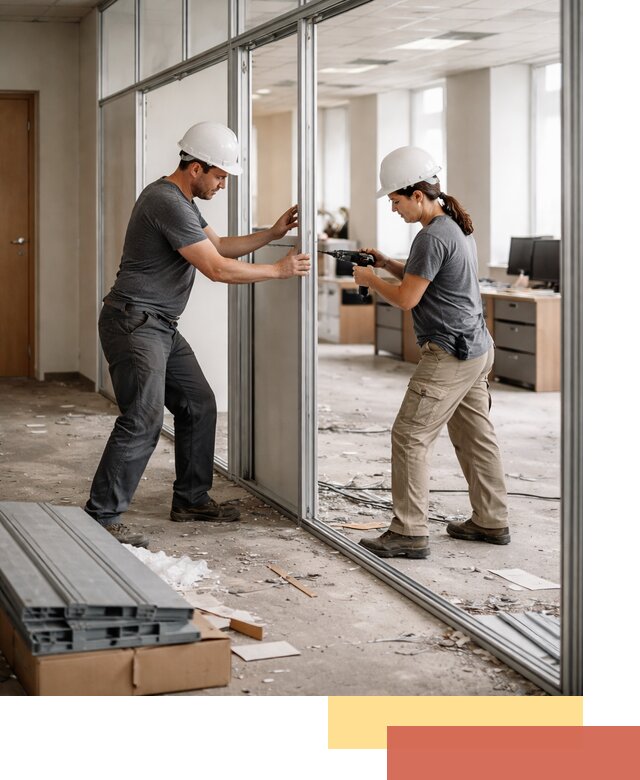 Демонтаж алюминиевых перегородок в Ярославле быстро и аккуратно