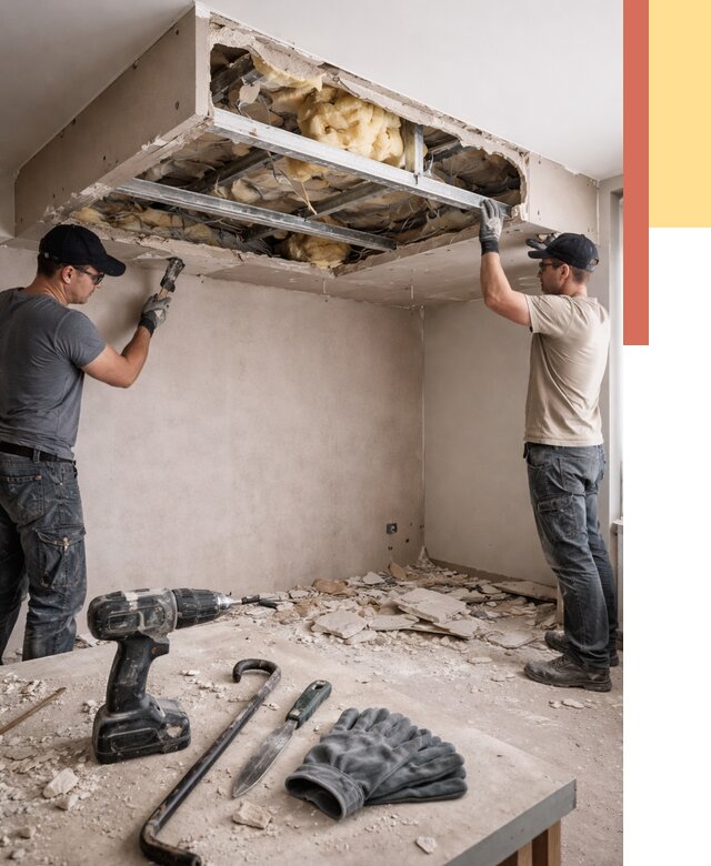 Демонтаж короба из гипсокартона в Ярославле от 1561 руб. — быстро и недорого | ОТДЕЛОЧНИК-Рсл