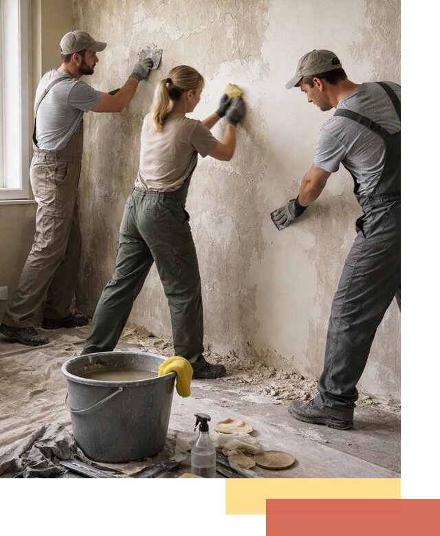 Очистка стен от клея и грунтовки в Ярославле качественно и быстро