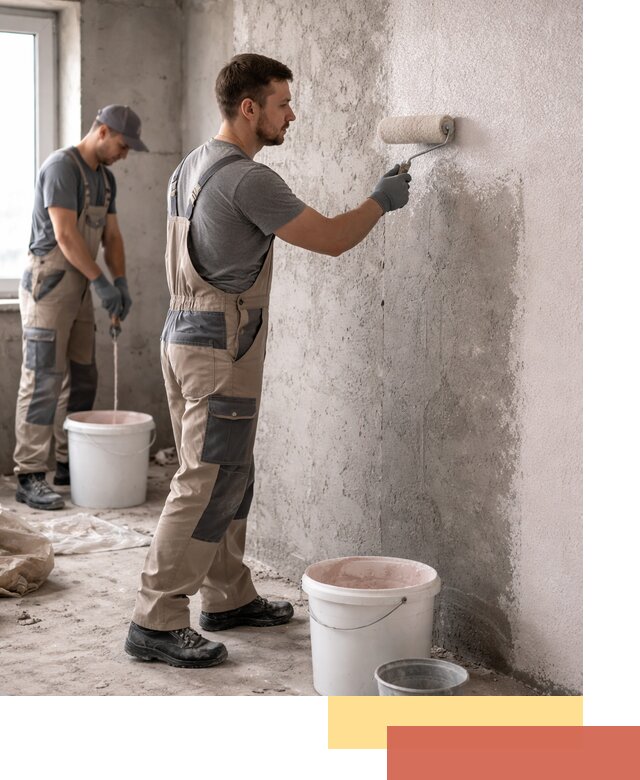 Нанесение бетоноконтакта на стены в Ярославле для последующей отделки