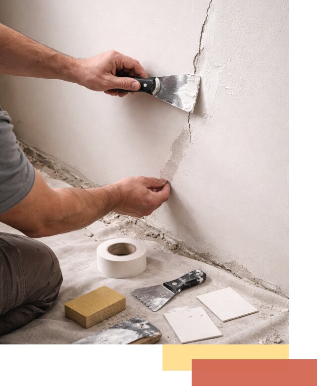 Заделка трещин и сколов в стенах и потолках в Ярославле