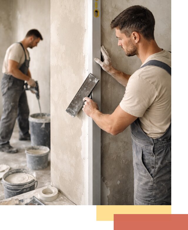 Выведение углов стен в Ярославле: монтаж и оштукатуривание