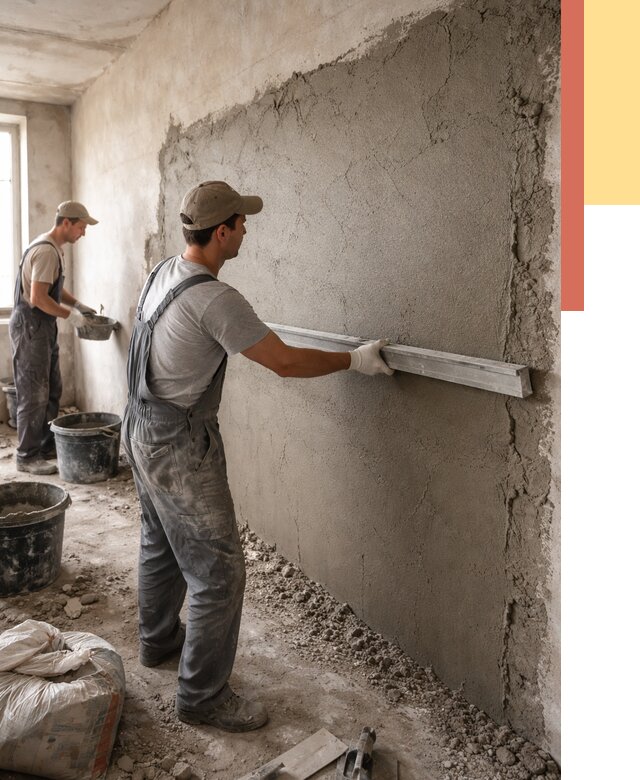 Цементная штукатурка стен в Ярославле от 4621 руб/м2 — быстро и недорого | ОТДЕЛОЧНИК-Рсл