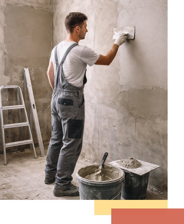 Штукатурка стен в ванной под ключ в Ярославле