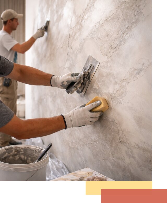 Декоративная штукатурка под мрамор в Ярославле для стен и потолков