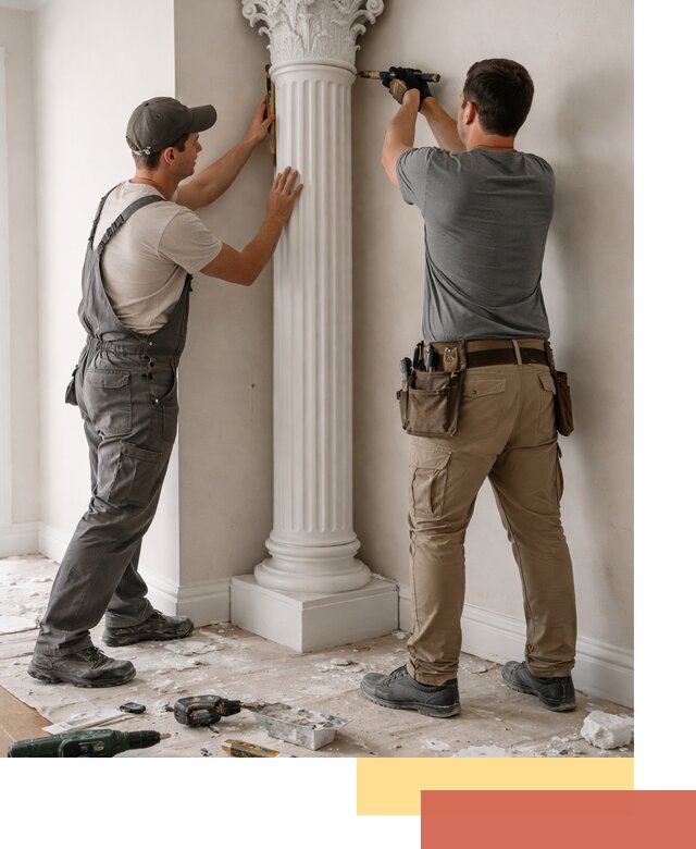 Установка декоративных колонн в Ярославле под ключ