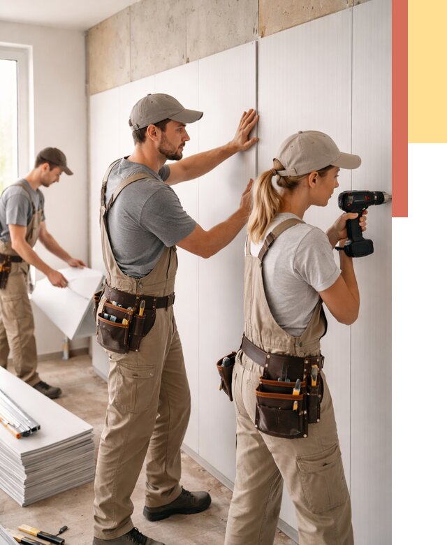 Монтаж ПВХ панелей на стены в Ярославле от 462 руб/м2 — быстро и недорого | ОТДЕЛОЧНИК-Рсл