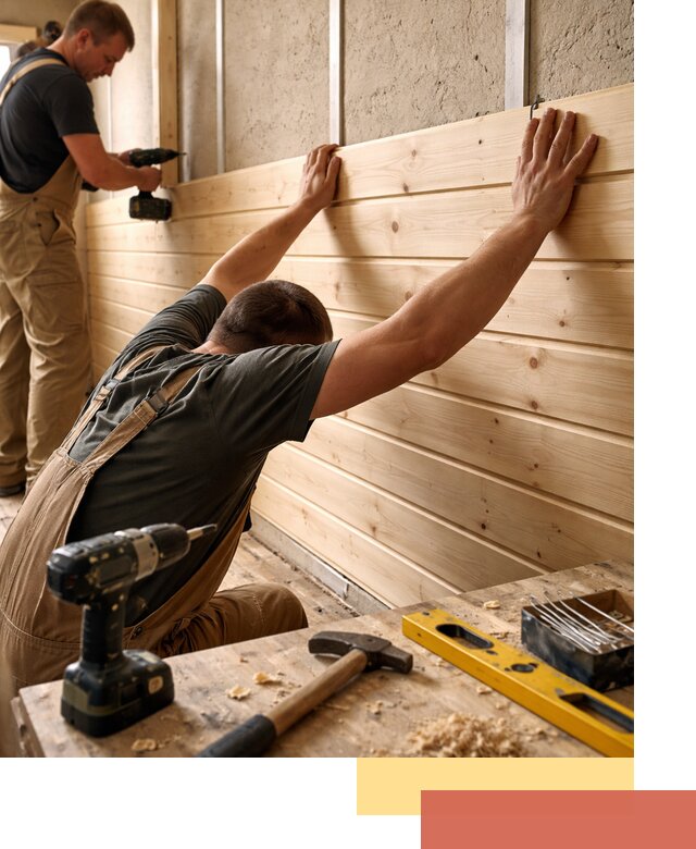 Монтаж деревянной вагонки на стены в Ярославле быстро и качественно