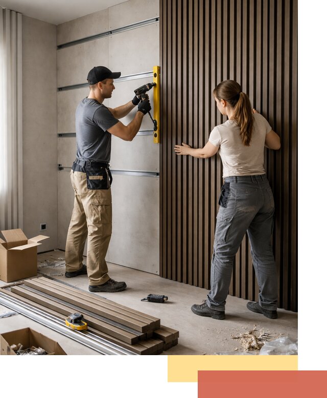 Монтаж реечных панелей на стены в Ярославле