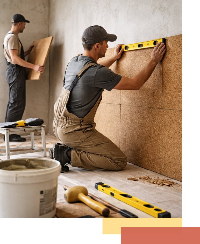 Монтаж пробковых панелей на стены в Ярославле быстро и качественно