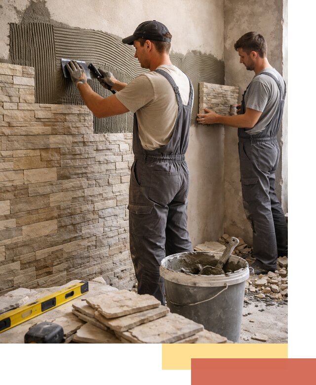 Монтаж искусственного камня в Ярославле — облицовка стен и фасадов