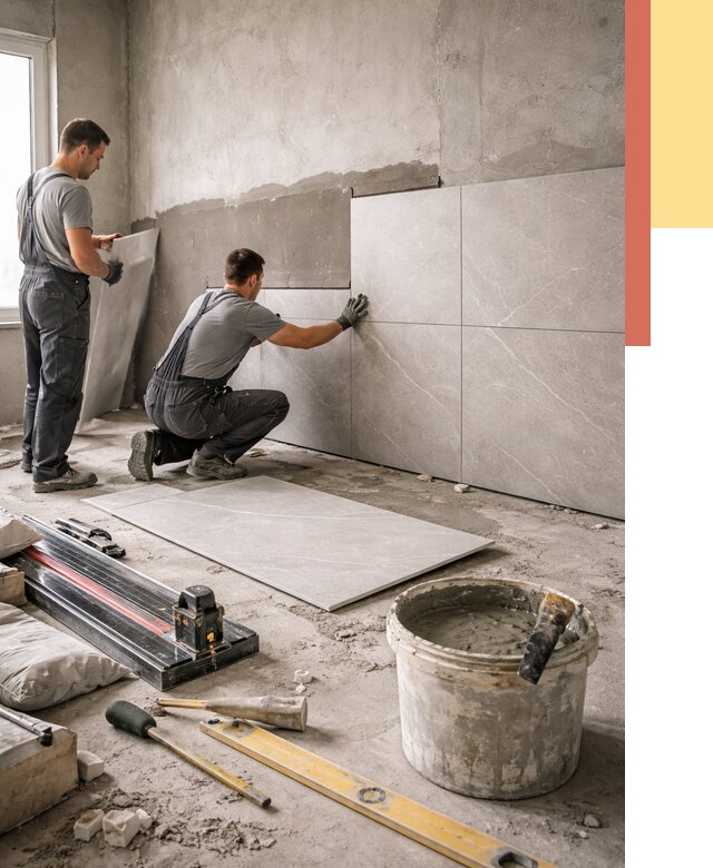 Облицовка стен керамогранитом в Ярославле от 4313 руб./м² — услуги под ключ | ОТДЕЛОЧНИК-Рсл