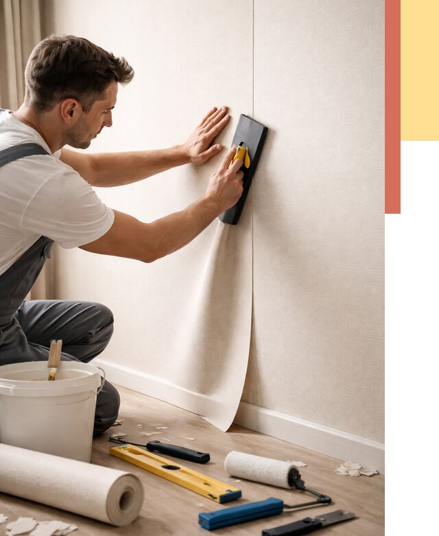 Поклейка виниловых обоев в Ярославле от 4621 руб. | Быстро и недорого — ОТДЕЛОЧНИК-Рсл