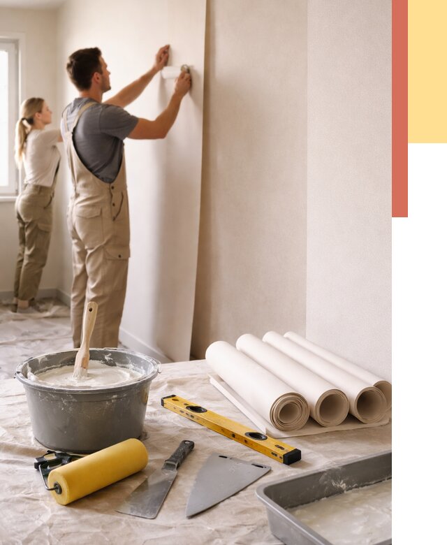 Поклейка бумажных обоев в Ярославле от 5647 руб./м2 — быстро и недорого | ОТДЕЛОЧНИК-Рсл