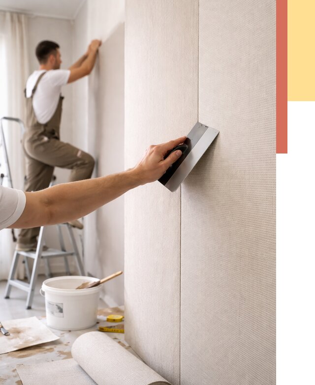 Поклейка текстильных обоев в Ярославле от 4621 руб. под ключ | ОТДЕЛОЧНИК-Рсл