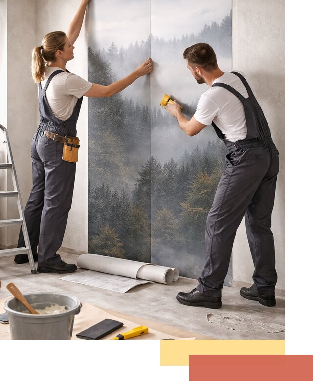 Поклейка фотообоев профессионально в Ярославле под ключ