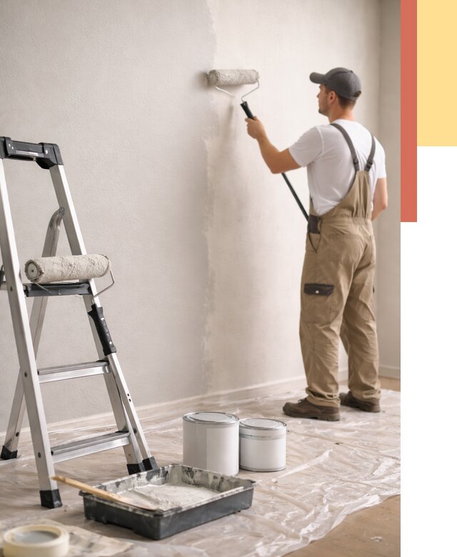 Покраска стен латексной краской в Ярославле от 4621 руб. за м2 | ОТДЕЛОЧНИК-Рсл