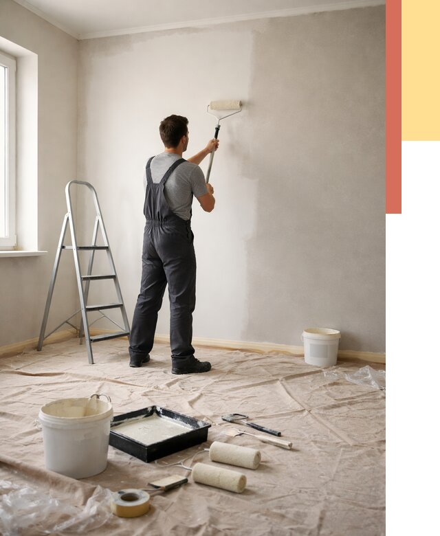 Покраска стен моющейся краской в Ярославле от 359 руб./м² — быстро и недорого | ОТДЕЛОЧНИК-Рсл