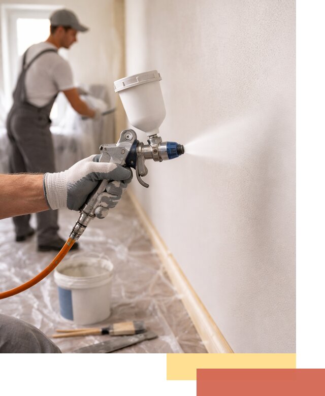 Покраска стен краскопультом в Ярославле быстро и качественно