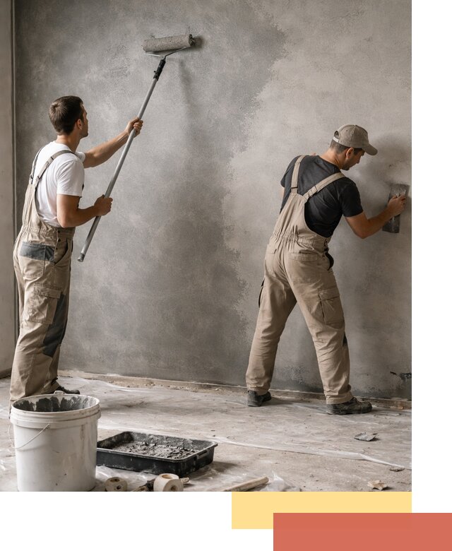 Покраска стен под бетон в Ярославле профессионально и недорого