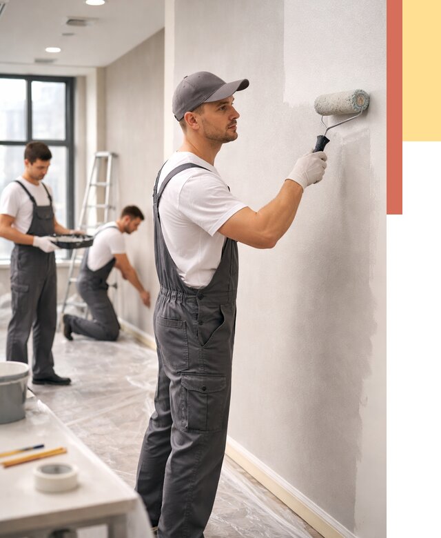 Покраска стен в офисе в Ярославле от 8728 руб. — быстро и недорого | ОТДЕЛОЧНИК-Рсл