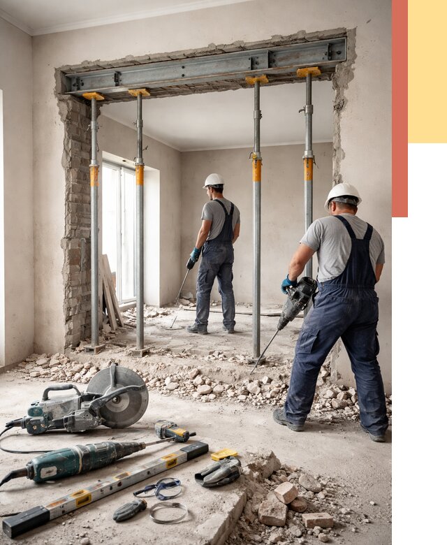 Прорезка проема в стене в Ярославле от 4621 руб. — быстро и недорого | ОТДЕЛОЧНИК-Рсл