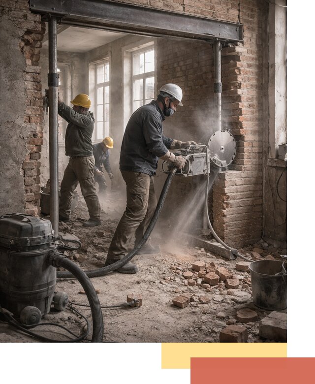 Прорезка проема в стене под дверной или оконный проем в Ярославле