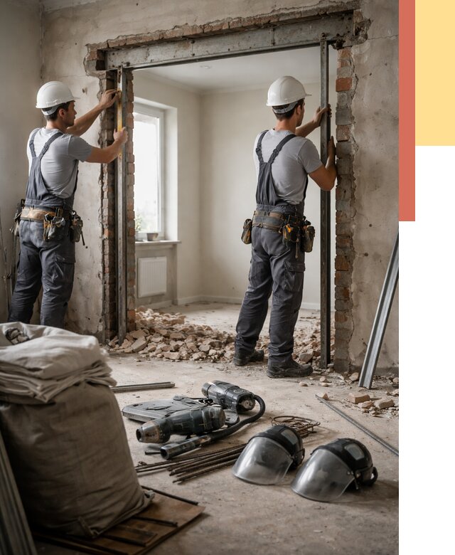 Расширение дверного проема в Ярославле от 12835 руб. под ключ | ОТДЕЛОЧНИК-Рсл