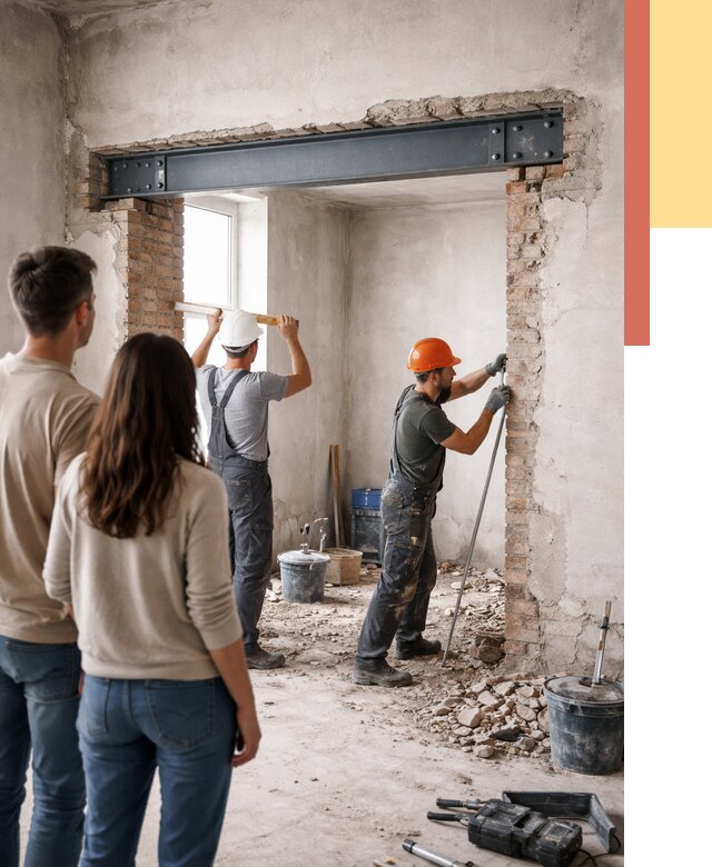 Усиление проема в стене в Ярославле от 9755 руб. — усиление дверного проема металлоконструкцией | ОТДЕЛОЧНИК-Рсл