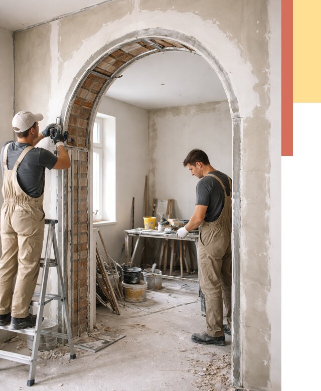 Устройство арочного проема в Ярославле от 9755 руб. под ключ — быстро и недорого | ОТДЕЛОЧНИК-Рсл