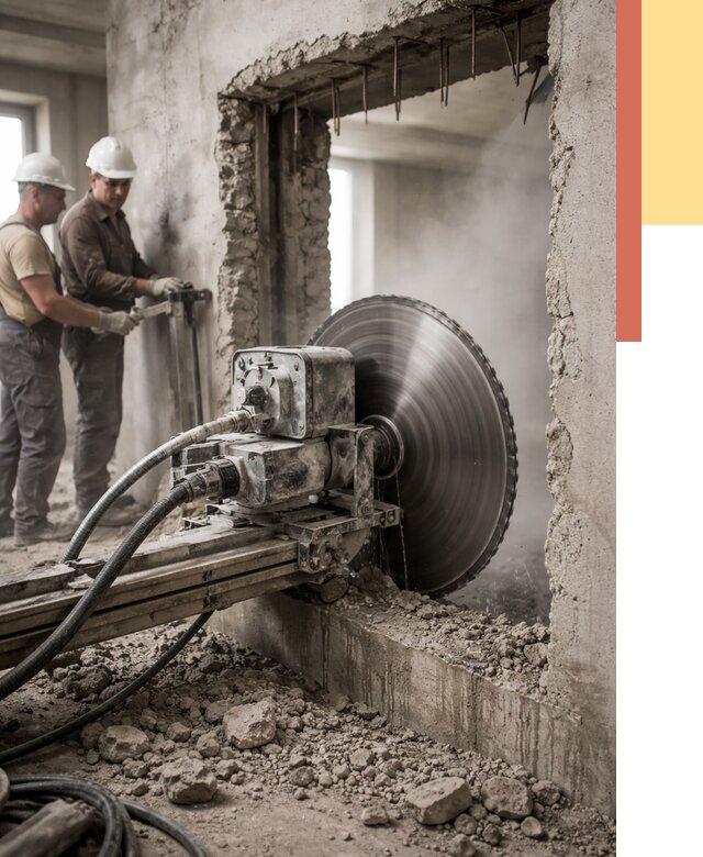 Алмазная резка проемов в Ярославле от 4621 руб. быстро и недорого | ОТДЕЛОЧНИК-Рсл