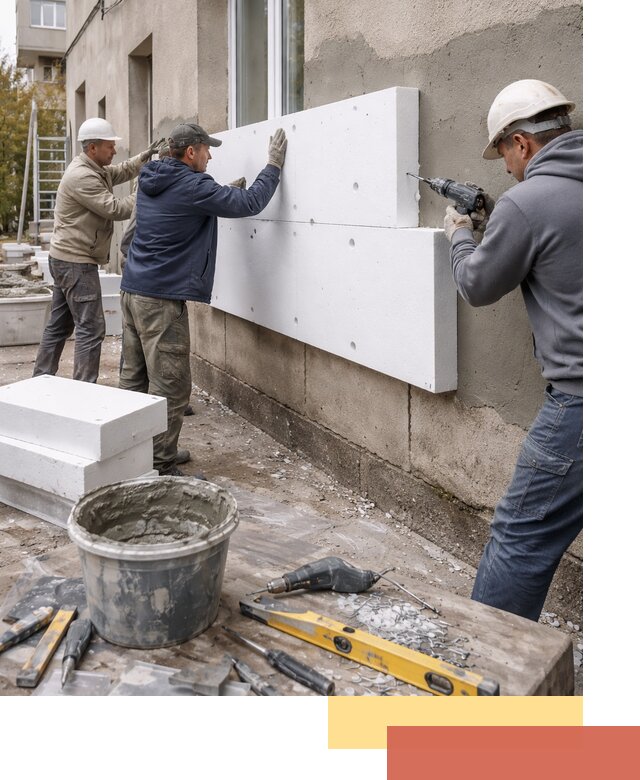 Утепление наружных стен пенопластом в Ярославле