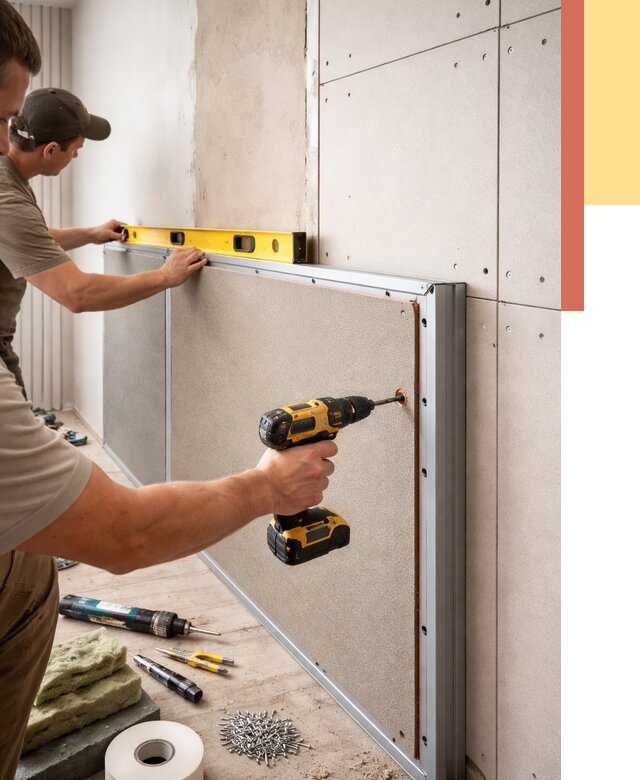 Шумоизоляция стен панелями ЗИПС в Ярославле от 2259 руб./м² под ключ | ОТДЕЛОЧНИК-Рсл