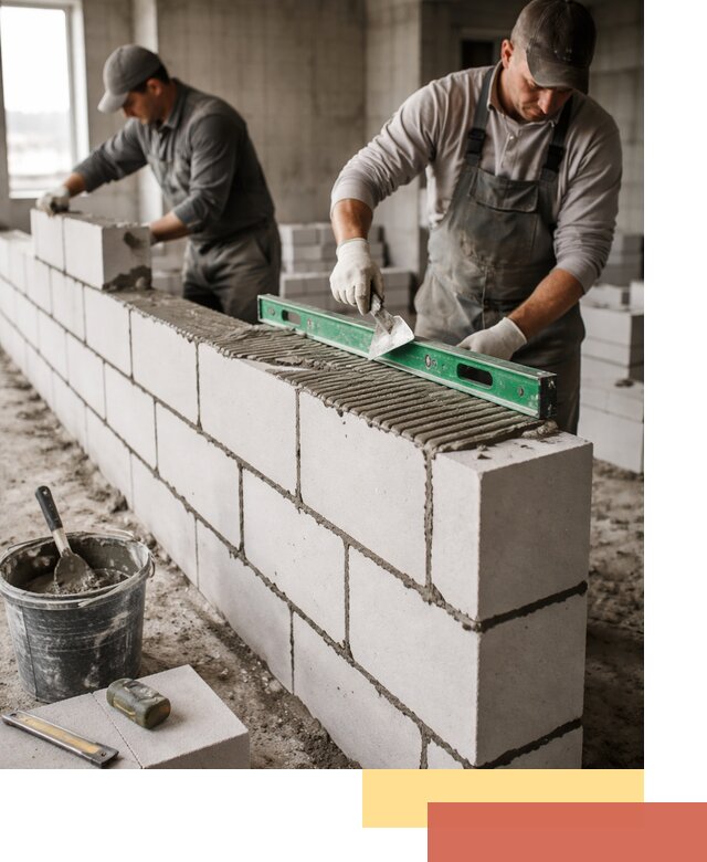 Кладка перегородок из газобетона в Ярославле быстро и качественно