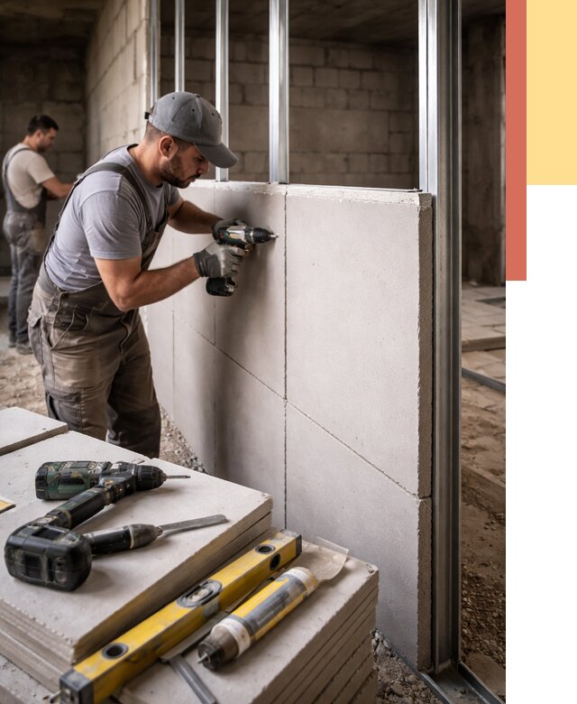 Кладка влагостойких перегородок ПГП в Ярославле от 1232 руб. под ключ | ОТДЕЛОЧНИК-Рсл