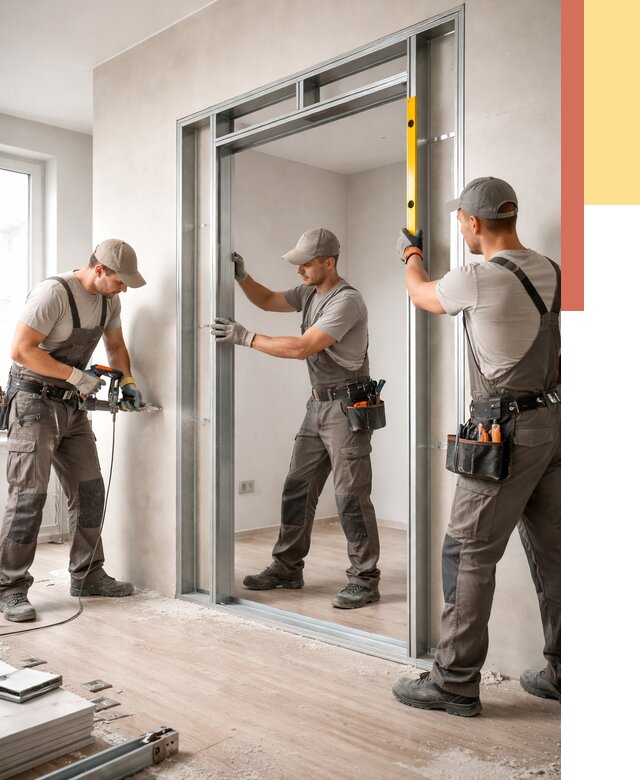 Устройство дверного проема в перегородке в Ярославле от 4621 руб. под ключ | ОТДЕЛОЧНИК-Рсл