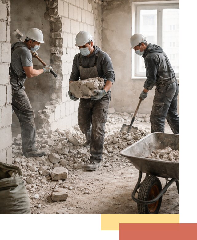 Демонтаж блочных перегородок в Ярославле быстро и аккуратно