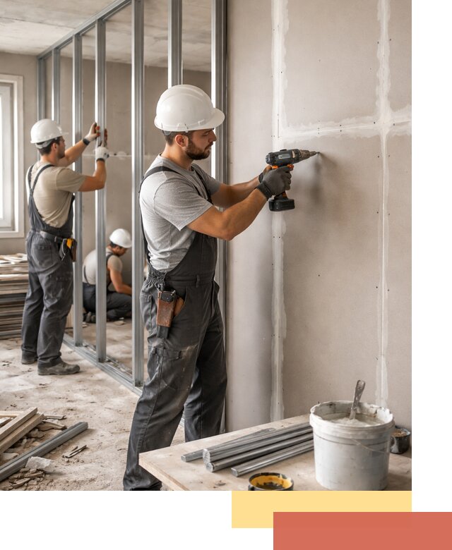 Перегородки из огнестойкого гипсокартона в Ярославле под ключ