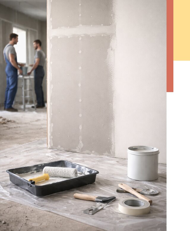 Покраска перегородок из гипсокартона в Ярославле от 4621 руб. под ключ | ОТДЕЛОЧНИК-Рсл