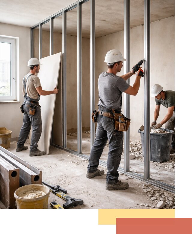 Перенос гипсокартонной перегородки в Ярославле профессионально и быстро