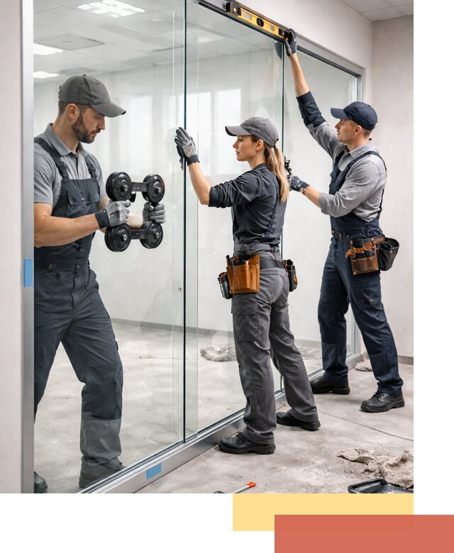 Профессиональный монтаж стеклянных перегородок в Ярославле