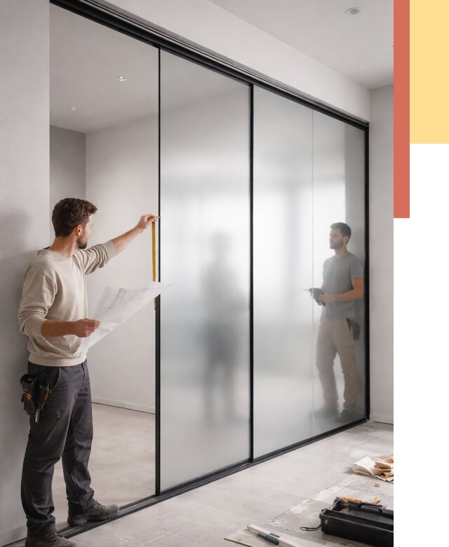 Матовые стеклянные перегородки в Ярославле от 8728 руб. — монтаж и установка | ОТДЕЛОЧНИК-Рсл