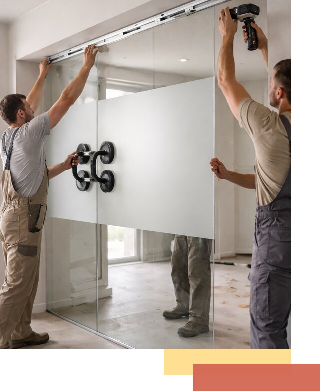 Матовые стеклянные перегородки под ключ в Ярославле