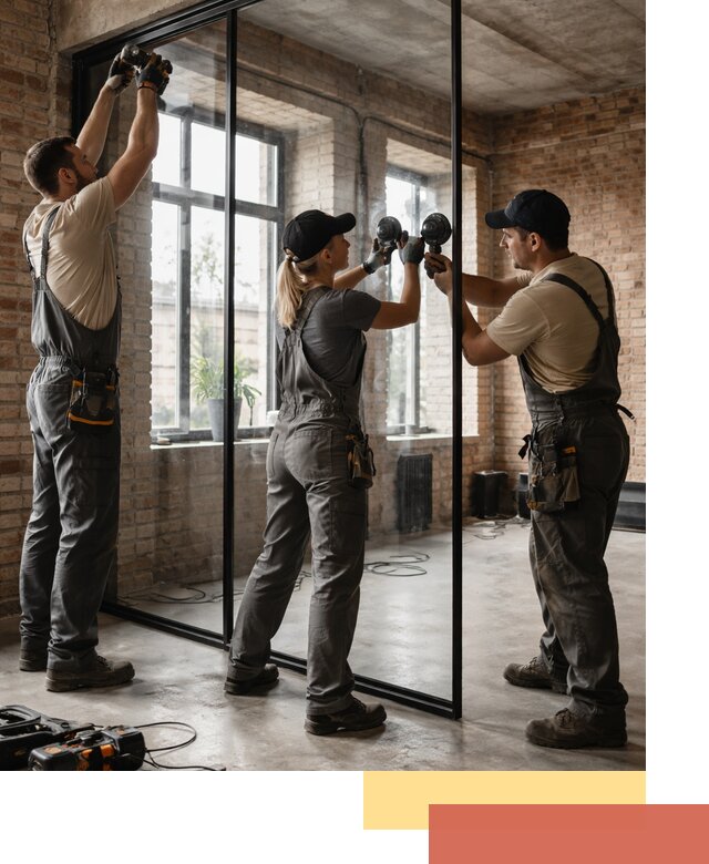 Стеклянные перегородки лофт — изготовление и монтаж в Ярославле