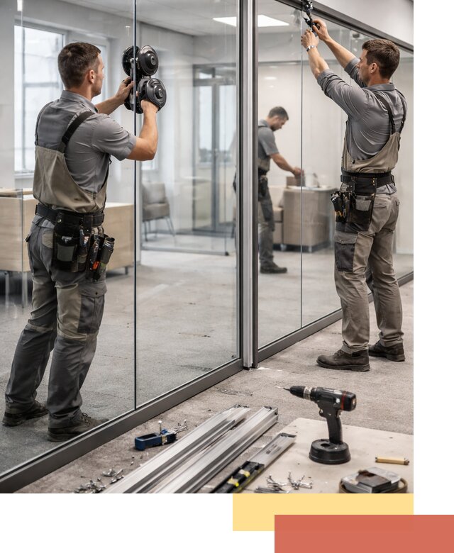 Стеклянные офисные перегородки под ключ в Ярославле