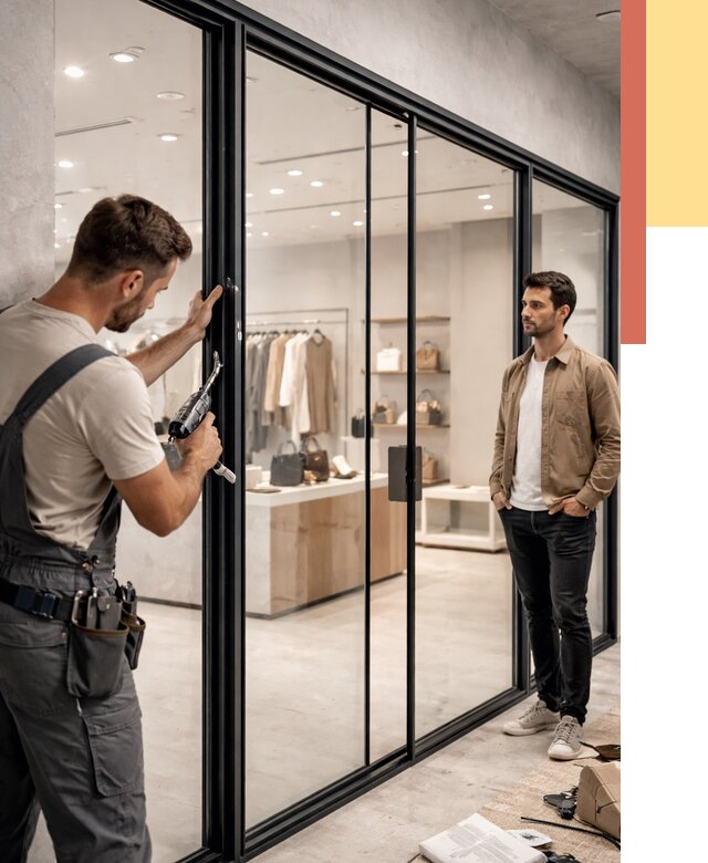 Стеклянные перегородки для магазинов в Ярославле от 8420 руб. под ключ | ОТДЕЛОЧНИК-Рсл